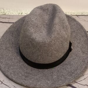 Calvin Klein Collection Charcoal Fedora Hat